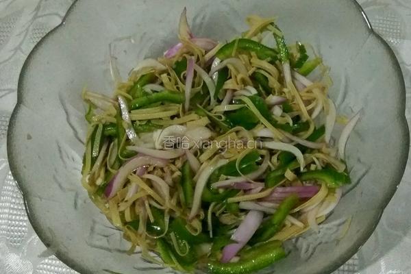 糖醋青椒豆皮的做法图解4