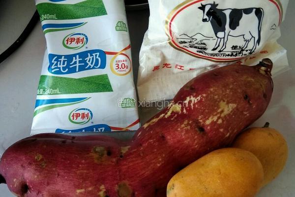 芒果地瓜泥的做法图解1