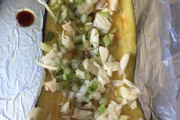 锡纸茄子（电饼档板）的做法图解4