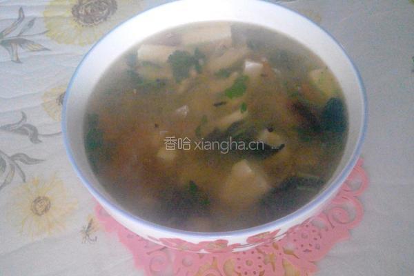 酸辣豆腐羹的做法图解1