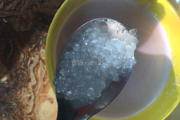 草莓牛奶西米露的做法图解6