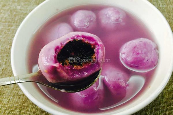 紫薯黑芝麻汤圆的做法图解16
