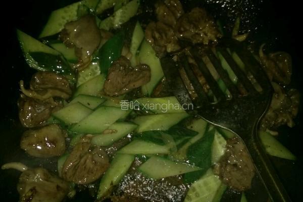 鸡心炒黄瓜的做法图解8
