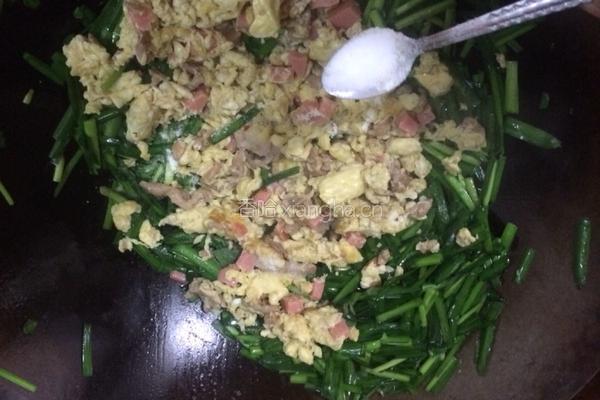 韭菜肉丝炒蛋的做法图解4