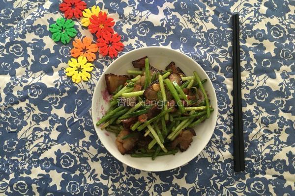 蒜苔炒腊肉