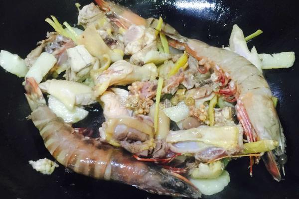 干逼鸡肉大虾的做法图解9