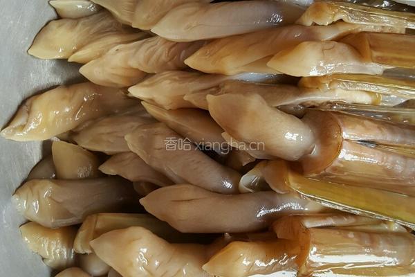 爆炒竹蛏的做法图解1
