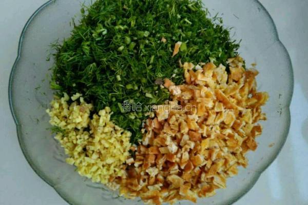 茴香鸡蛋饺子馅的做法图解3