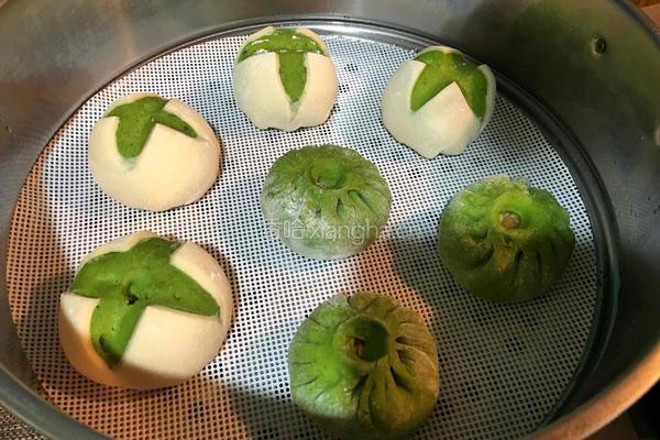 菠菜开花馒头的做法图解14