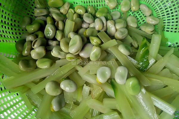 泡椒牛皮菜炒蚕豆的做法图解4