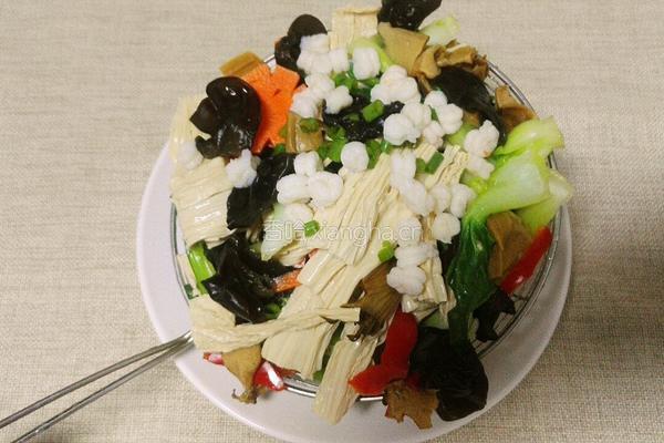 杂蔬菌菇腐竹的做法图解4