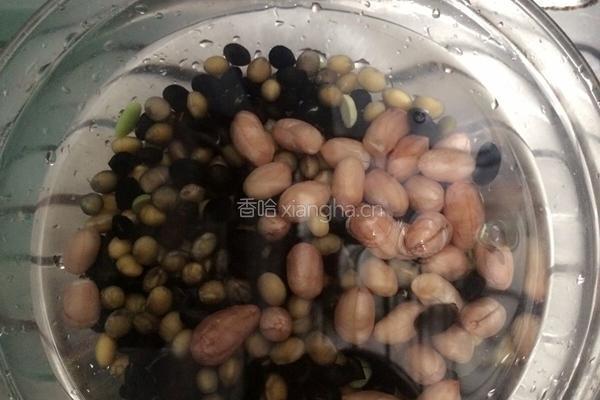 花生黑豆豆浆的做法图解2