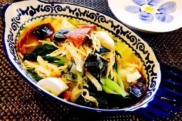 上汤鸡丝奶白菜的做法图解16