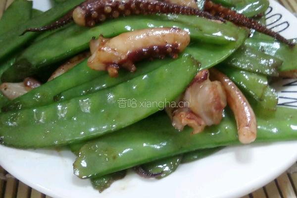 鱿鱼须炒荷兰豆的做法图解13