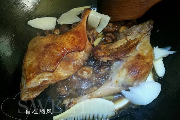 花菇鸭腿饭的做法图解5