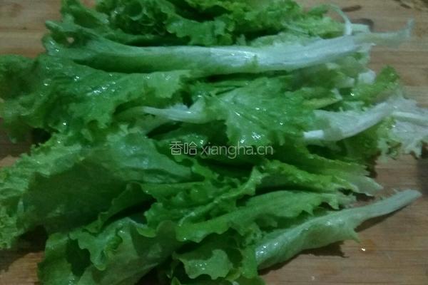 爆生菜的做法图解1