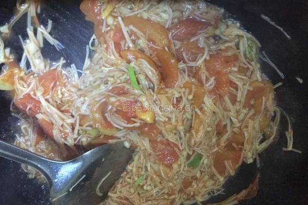 西红柿炒金针菇的做法图解12