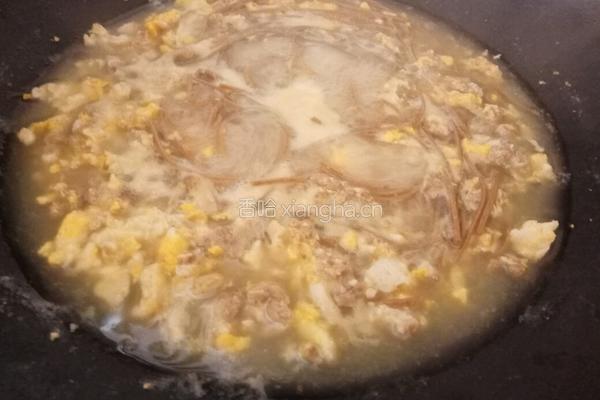 鸡蛋肉末红薯叶荞麦面的做法图解5