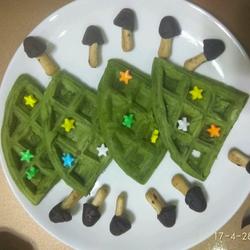 绿色华夫饼的做法[图]