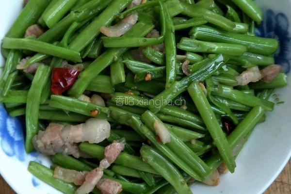 空心菜梗炒肉的做法图解6