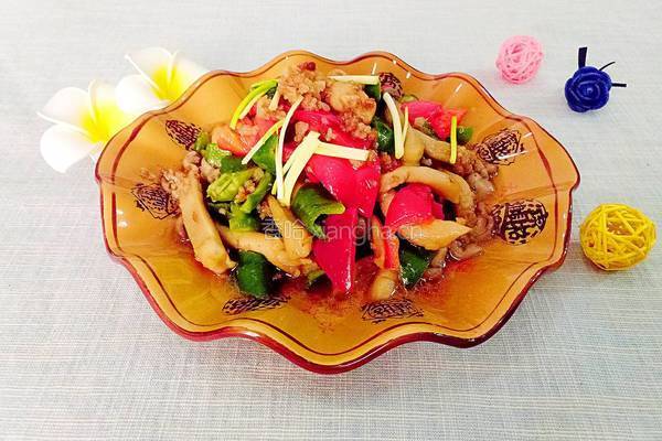 肉沫蘑菇的做法图解8