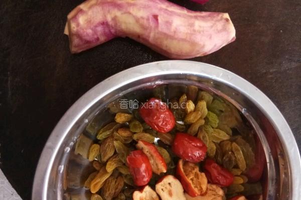 紫薯葡萄红枣南瓜包的做法图解3
