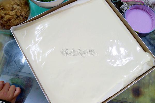 葱香肉松蛋糕卷的做法图解13