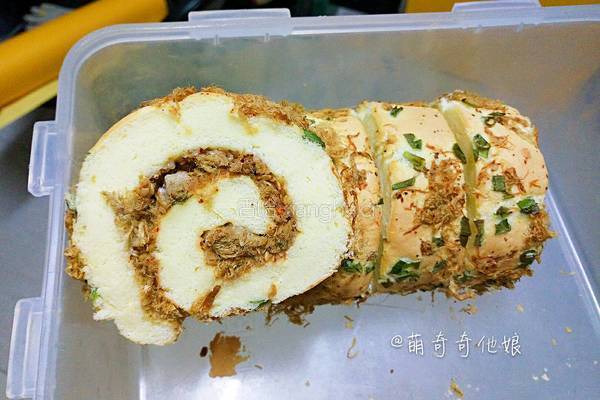 葱香肉松蛋糕卷的做法图解27