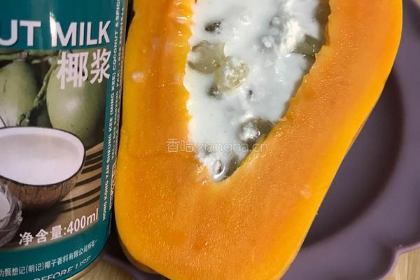 皂角米木瓜椰奶盅的做法图解5