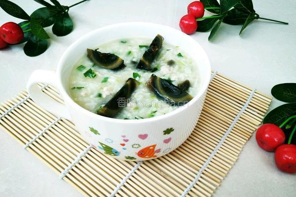 皮蛋瘦肉蔬菜粥的做法图解16