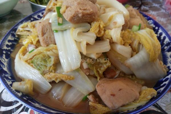 娃娃菜炖冻豆腐的做法图解6