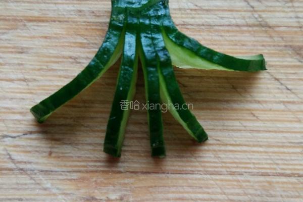 趣味黄瓜花的做法图解3