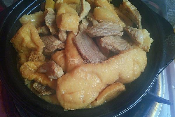 油豆腐煲瘦肉
