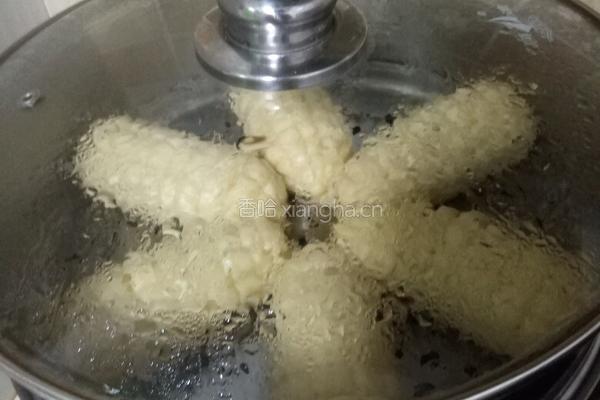 玉米蜜豆包的做法图解8