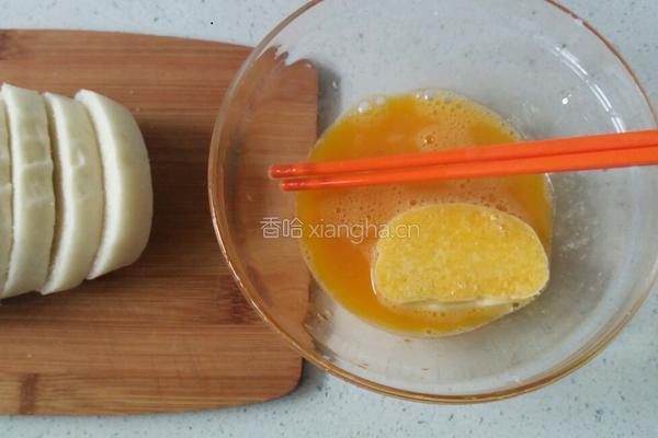 煎老面馒头的做法图解3
