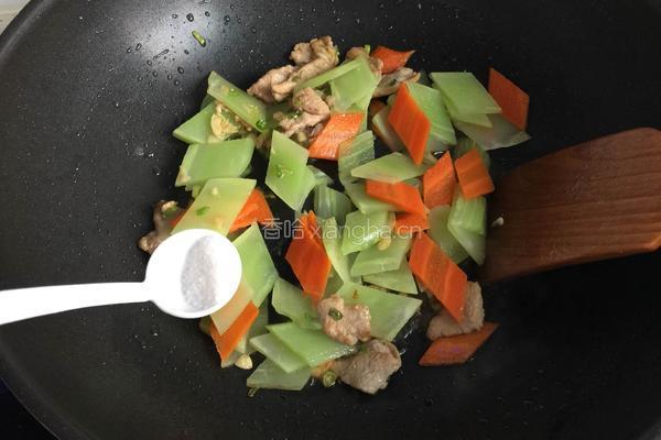 莴笋炒肉的做法图解8