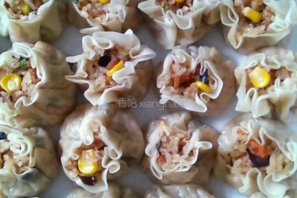 私房糯米烧卖的做法图解4