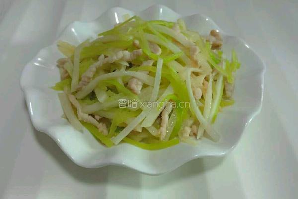 青笋凉薯炒肉丝的做法图解8