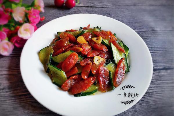 腊肠炒黄瓜的做法图解9
