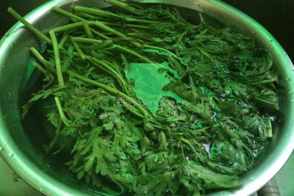 老屋私房菜茼蒿虾米打卤面的做法图解3