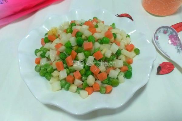 凉薯豌豆炒火腿的做法图解8