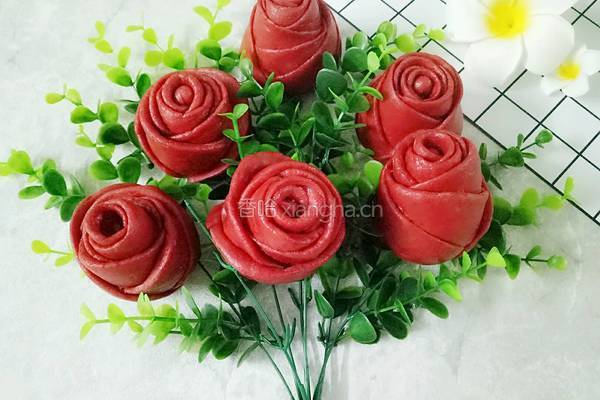 玫瑰花馒头的做法图解2