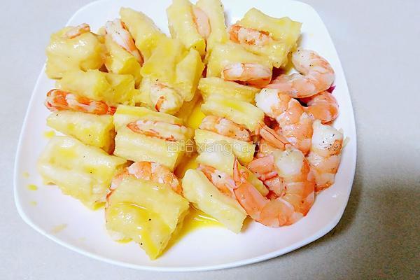 菠萝油条虾的做法图解7