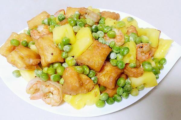 菠萝油条虾的做法图解13