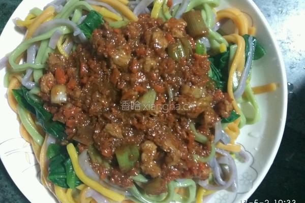 蔬菜汁炸酱面的做法图解15