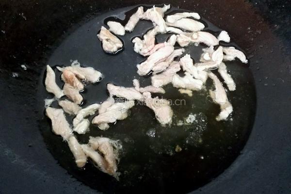 蒜苔炒肉丝的做法图解4