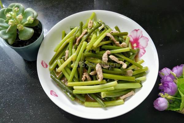 蒜苔炒肉丝的做法图解10