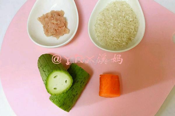 丝瓜瘦肉粥的做法图解1