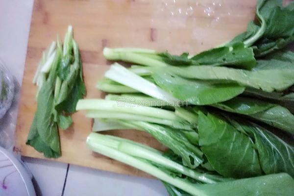 清炒菜心的做法图解3