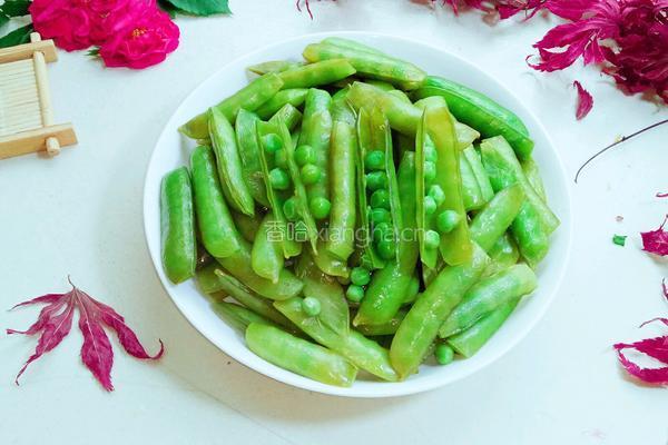 蒸甜豌豆荚的做法图解5